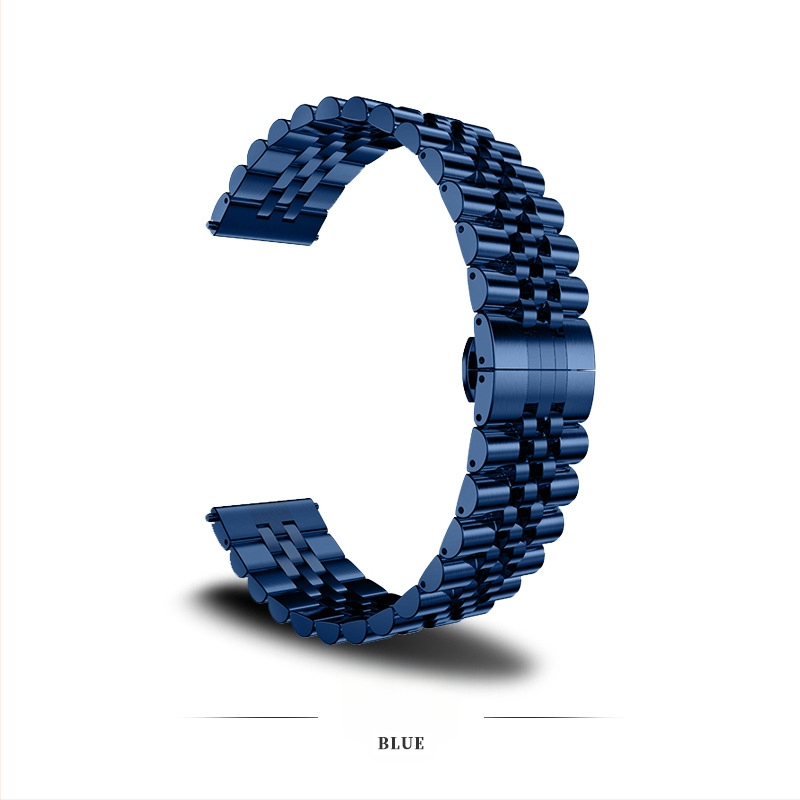 Nerūdijančio plieno laikrodžio dirželis su drugeliu sagtimi, suderinamas su Apple Watch Series 9, Huawei ir Samsung, jungties plotis 14/20/22 mm