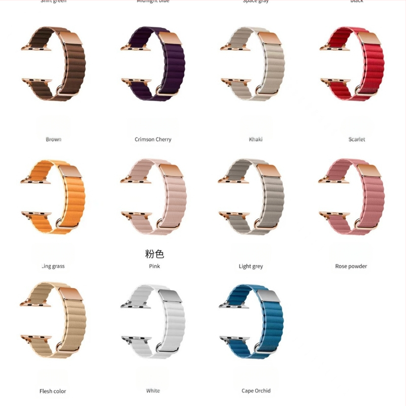 Odinė juosta Apple Watch Ultra2 su magnetiniu reversiniu užsegimu, iWatch Loop, 22 mm pločio