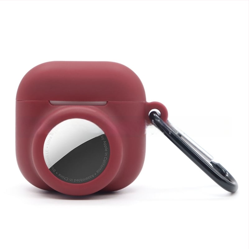 Силиконов защитен калъф за AirPods 4 и AirTag – 2-в-1, универсален, инжекционно формован