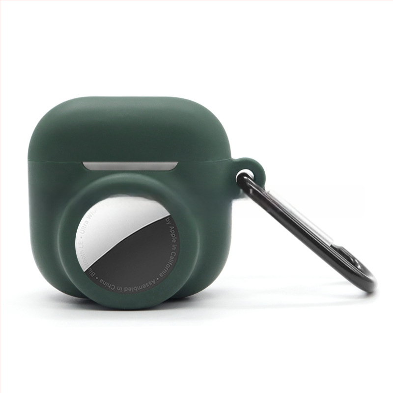 Силиконов защитен калъф за AirPods 4 и AirTag – 2-в-1, универсален, инжекционно формован