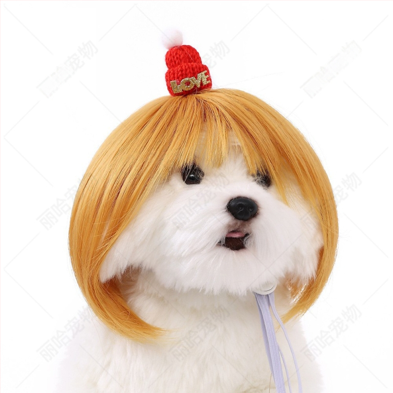 Liha Perucă pentru animale de companie (pisici și câini), stil desen animat, material: sârmă rezistentă la temperaturi înalte, utilizare universală