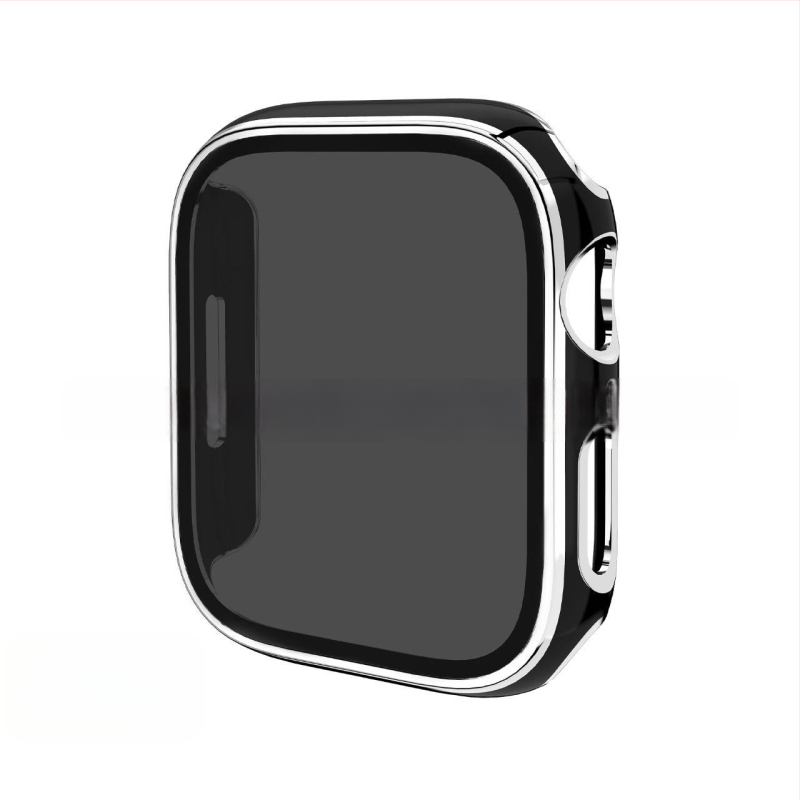 Apple Watch védőtok PC alapanyagból, magánéletvédelmi dizájnnal és elektroplatinált felülettel