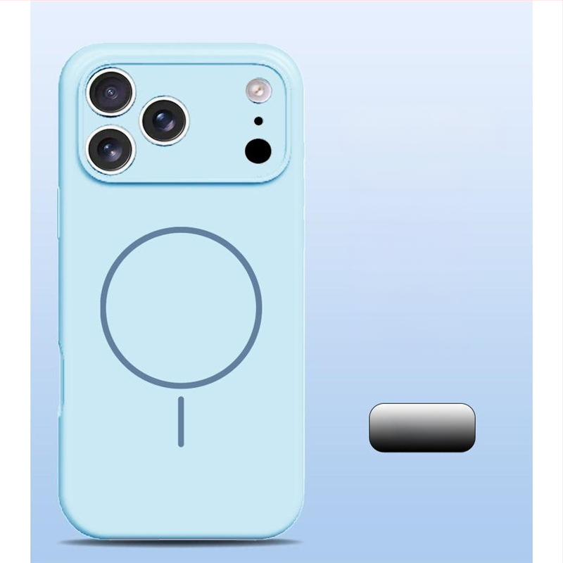 Carcasă pentru iPhone 14 Pro Max din silicon lichid, protecție totală a obiectivului, aderență magnetică puternică.