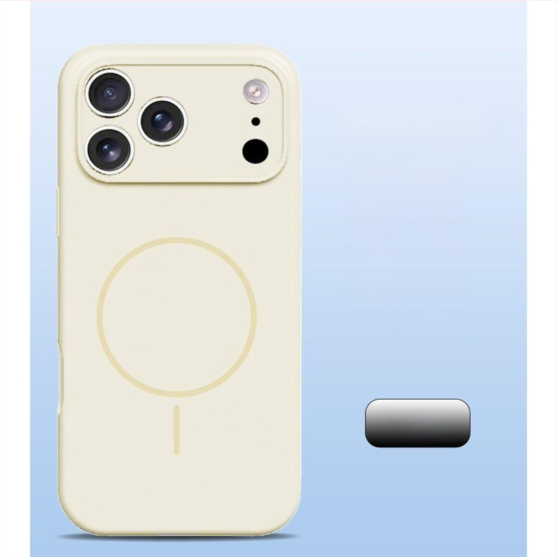 Carcasă pentru iPhone 14 Pro Max din silicon lichid, protecție totală a obiectivului, aderență magnetică puternică.