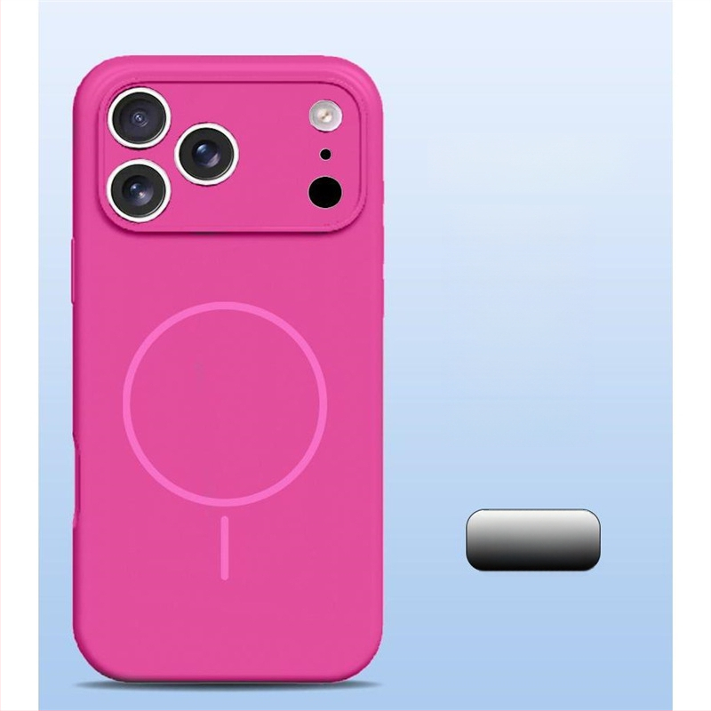 Carcasă pentru iPhone 14 Pro Max din silicon lichid, protecție totală a obiectivului, aderență magnetică puternică.