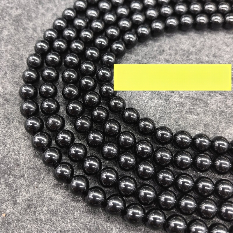 Prirodni obsidijan perle, poluproizvod dugačak lanac, 6 mm kružne perle za DIY nakit, 8 mm perle, narukvica 10 mm
