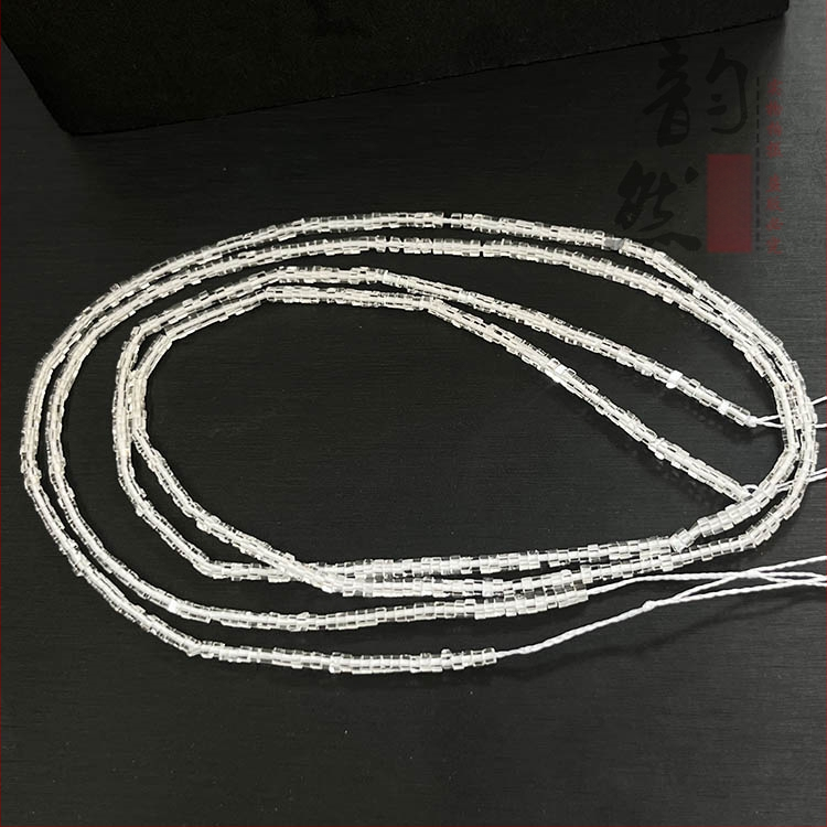 Prirodne bijele kristalne četvrtaste spacer perle, 4 mm, za DIY narukvice i ogrlice