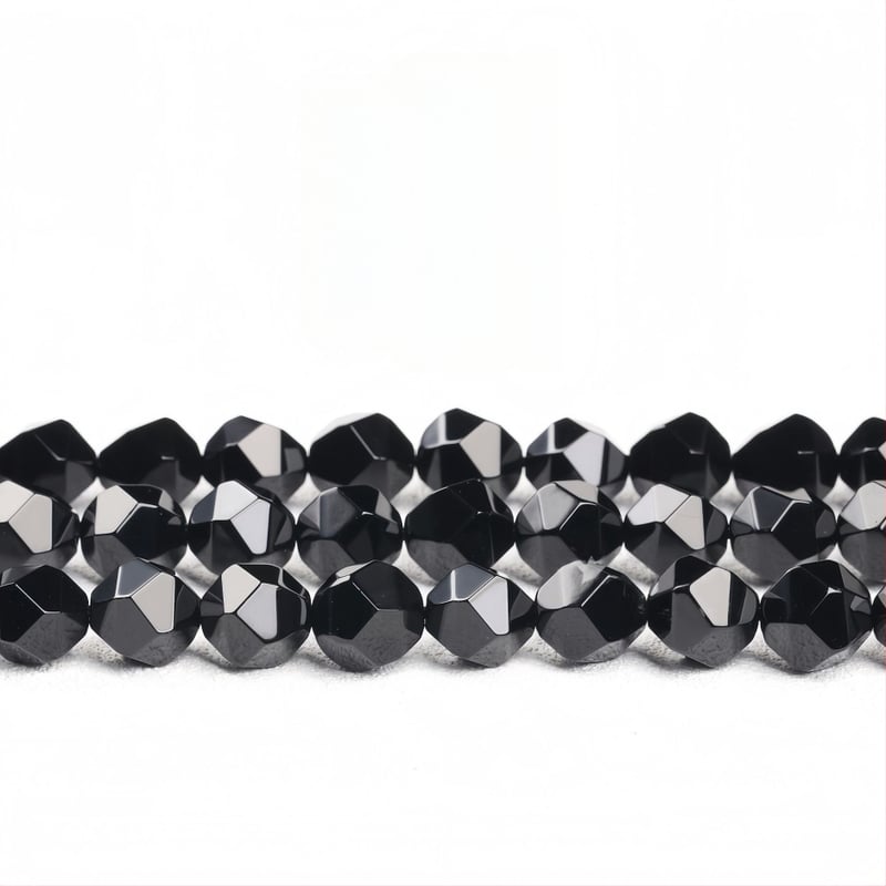 Crne agatne facetirane perle, 10 mm, slobodne perle za DIY nakit, visokokvalitetne