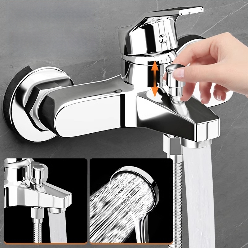 Душ комплект от мед, скрит вградим монтаж, модел 85-1, 1.6 MPa, функции дъжд и мехури, кръгла душ глава, модерен минималистичен стил