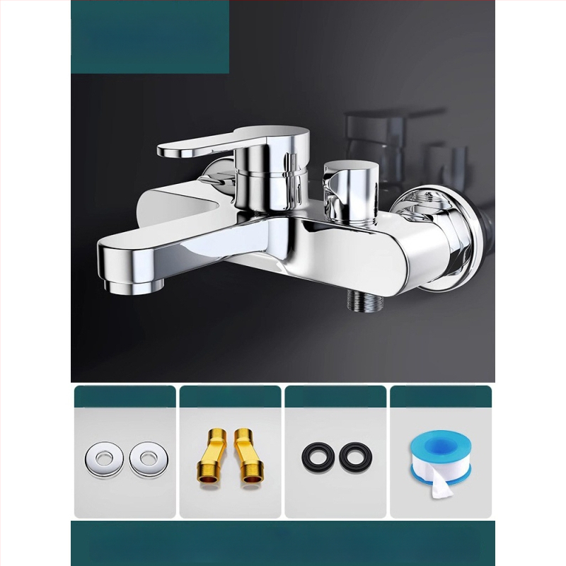 Душ комплект от мед, скрит вградим монтаж, модел 85-1, 1.6 MPa, функции дъжд и мехури, кръгла душ глава, модерен минималистичен стил