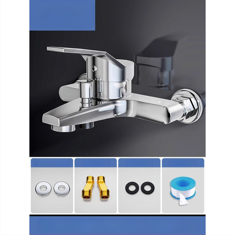 Душ комплект от мед, скрит вградим монтаж, модел 85-1, 1.6 MPa, функции дъжд и мехури, кръгла душ глава, модерен минималистичен стил