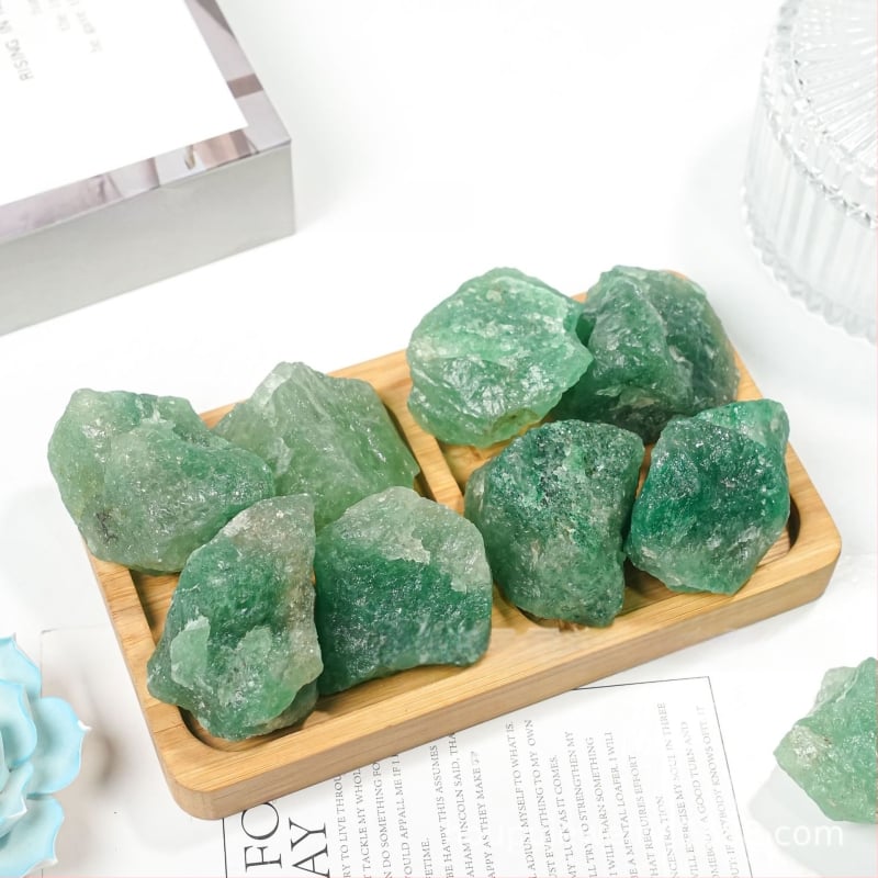 Zemeņu kristāla difūzijas akmens aromaterapijai, nerafinēts akmens izskats, DIY ar pērlēm