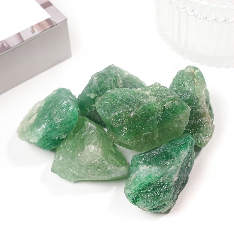 Zemeņu kristāla difūzijas akmens aromaterapijai, nerafinēts akmens izskats, DIY ar pērlēm