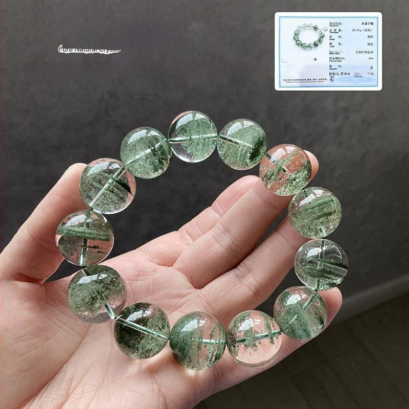 Βραχιόλι με φυσικό κρύσταλλο, 925 ασήμι με κούμπωμα, συσκευασία δώρου, άνοιξη 2025 κυκλοφορία