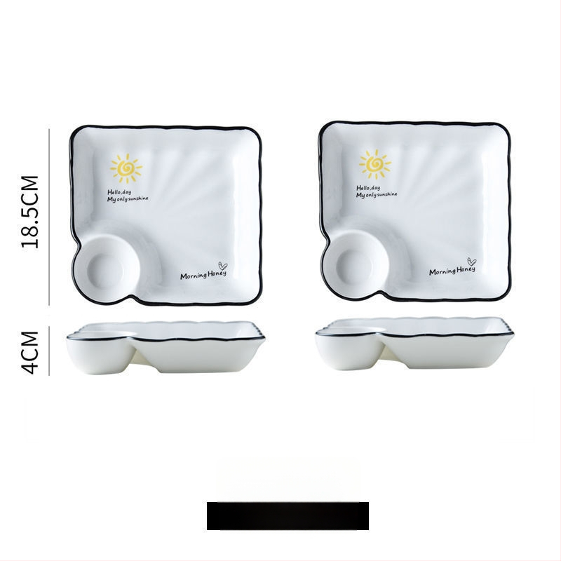 Farfurie ceramică pentru găluțe cu compartimente pentru creveți, stil Nordic, stil nou chinezesc, cadou potrivit