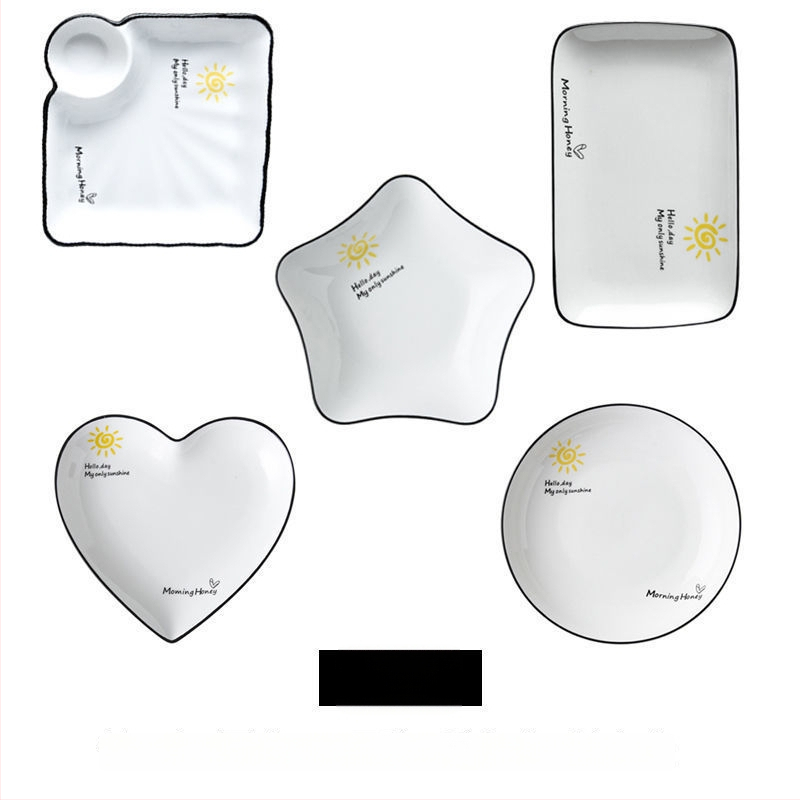 Farfurie ceramică pentru găluțe cu compartimente pentru creveți, stil Nordic, stil nou chinezesc, cadou potrivit