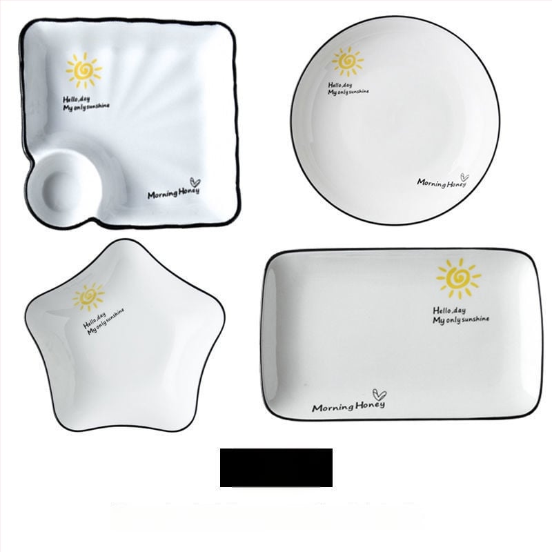 Farfurie ceramică pentru găluțe cu compartimente pentru creveți, stil Nordic, stil nou chinezesc, cadou potrivit