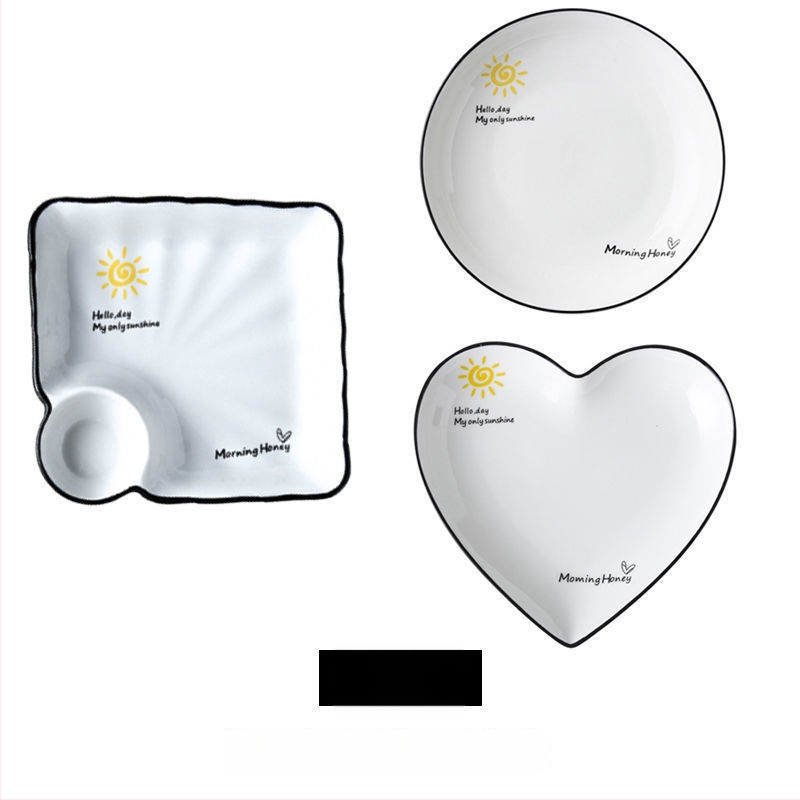 Farfurie ceramică pentru găluțe cu compartimente pentru creveți, stil Nordic, stil nou chinezesc, cadou potrivit