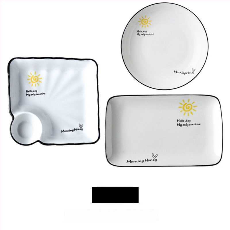 Farfurie ceramică pentru găluțe cu compartimente pentru creveți, stil Nordic, stil nou chinezesc, cadou potrivit