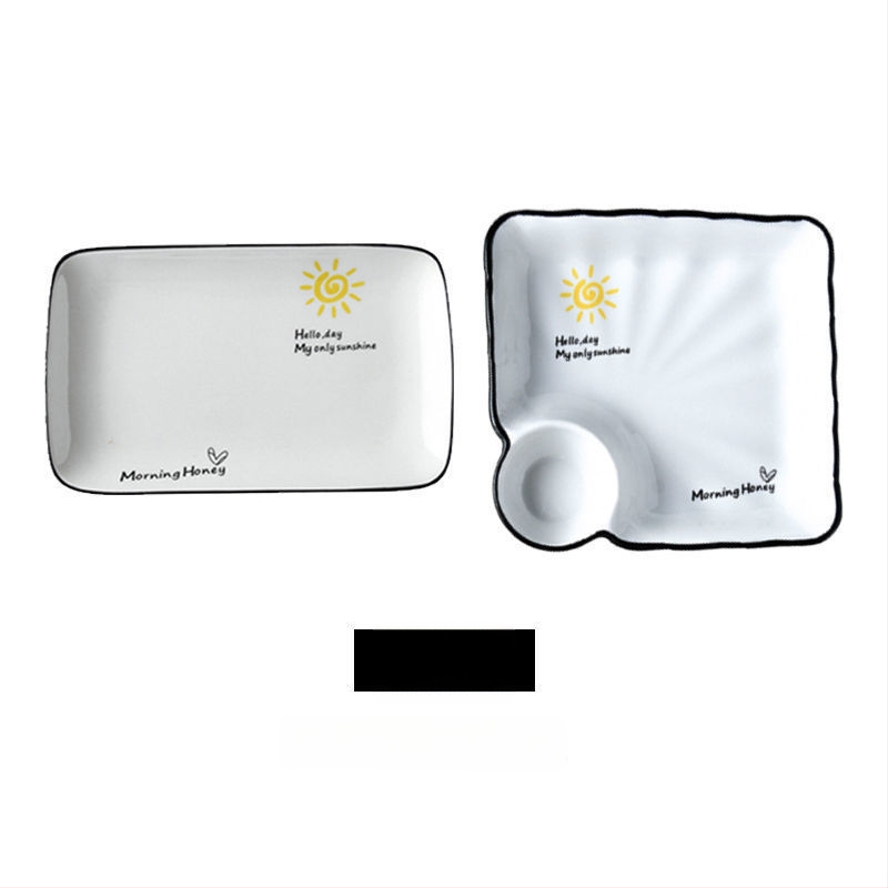 Farfurie ceramică pentru găluțe cu compartimente pentru creveți, stil Nordic, stil nou chinezesc, cadou potrivit