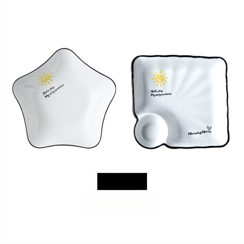 Farfurie ceramică pentru găluțe cu compartimente pentru creveți, stil Nordic, stil nou chinezesc, cadou potrivit