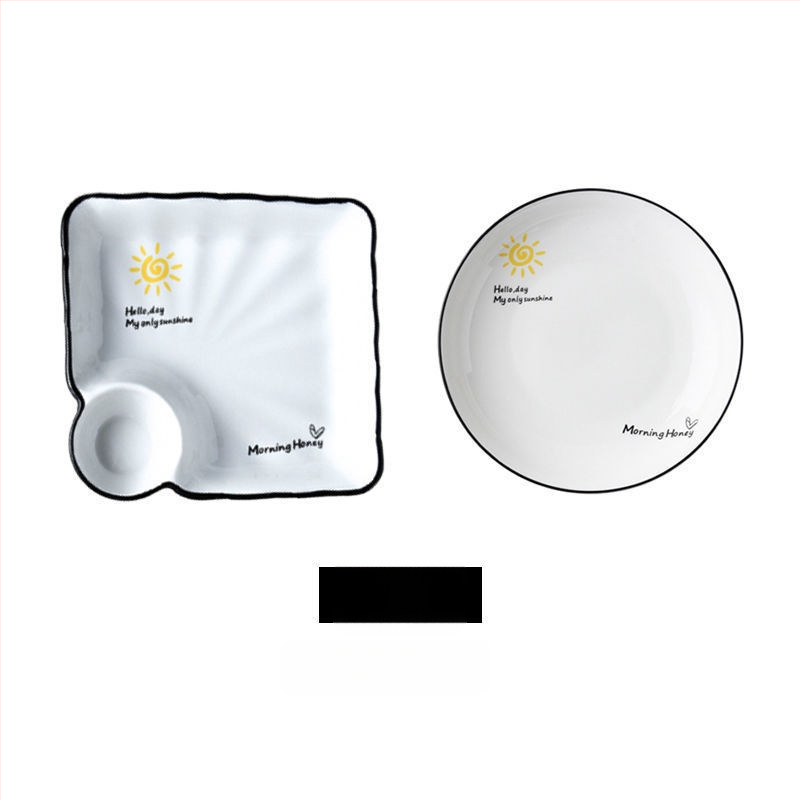 Farfurie ceramică pentru găluțe cu compartimente pentru creveți, stil Nordic, stil nou chinezesc, cadou potrivit