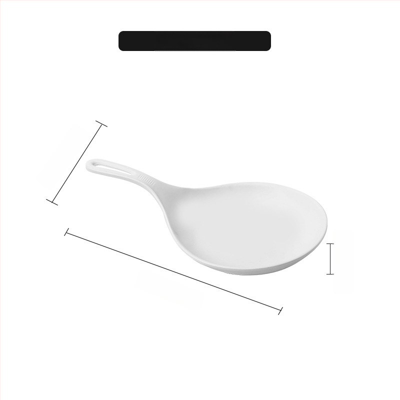 Farfurie cu mâner din melamină, stil Nordic, design simplu, pentru adulți, necompatibilă cu microundele