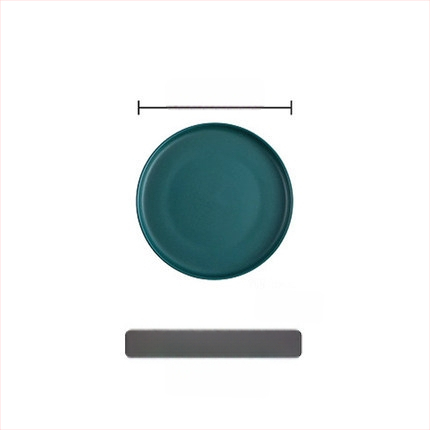 Farfurie de cină din porțelan, rotundă, stil occidental, compatibilă cu cuptorul cu microunde, cu logo imprimat