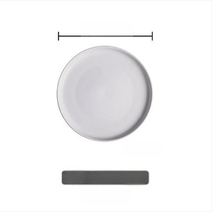 Farfurie de cină din porțelan, rotundă, stil occidental, compatibilă cu cuptorul cu microunde, cu logo imprimat