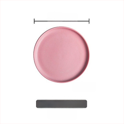 Farfurie de cină din porțelan, rotundă, stil occidental, compatibilă cu cuptorul cu microunde, cu logo imprimat