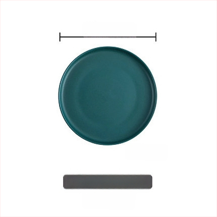 Farfurie de cină din porțelan, rotundă, stil occidental, compatibilă cu cuptorul cu microunde, cu logo imprimat