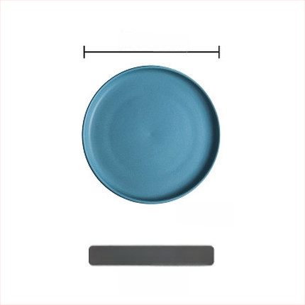 Farfurie de cină din porțelan, rotundă, stil occidental, compatibilă cu cuptorul cu microunde, cu logo imprimat