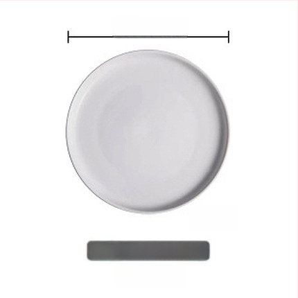 Farfurie de cină din porțelan, rotundă, stil occidental, compatibilă cu cuptorul cu microunde, cu logo imprimat