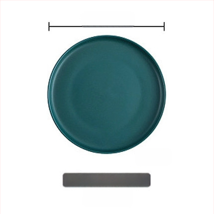 Farfurie de cină din porțelan, rotundă, stil occidental, compatibilă cu cuptorul cu microunde, cu logo imprimat