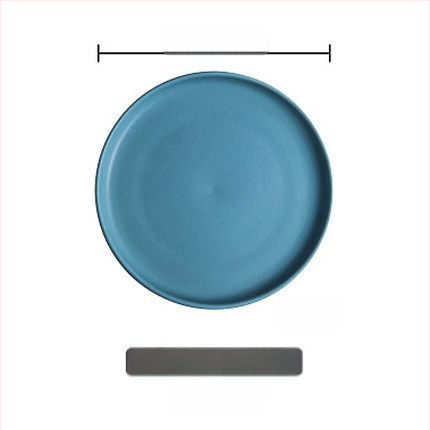 Farfurie de cină din porțelan, rotundă, stil occidental, compatibilă cu cuptorul cu microunde, cu logo imprimat
