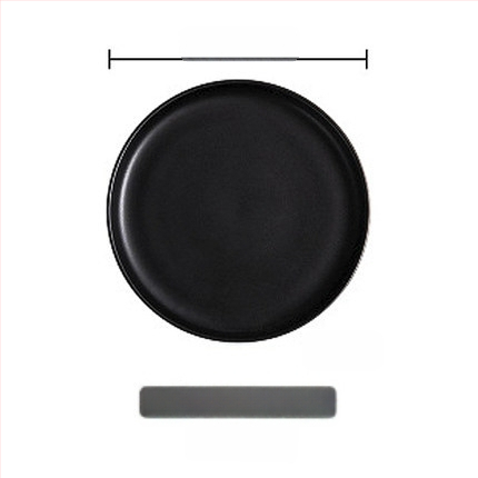 Farfurie de cină din porțelan, rotundă, stil occidental, compatibilă cu cuptorul cu microunde, cu logo imprimat