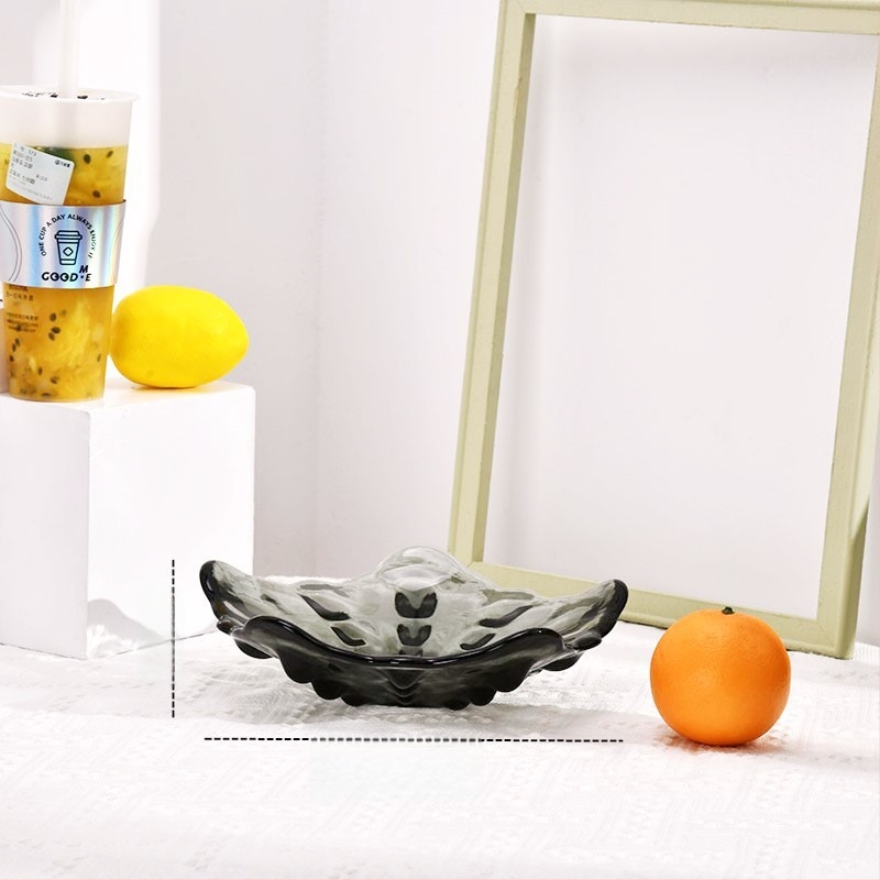 Stiklinė vaisių lėkštė namų naudai, modernus minimalistinis stilius, vientisas raštas, 2021 m. vasara