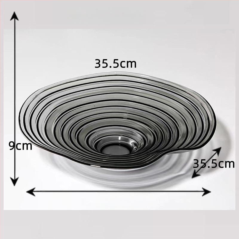 Stiklinė vaisių lėkštė namų naudai, modernus minimalistinis stilius, vientisas raštas, 2021 m. vasara