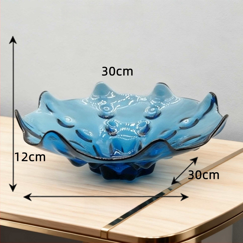 Stiklinė vaisių lėkštė namų naudai, modernus minimalistinis stilius, vientisas raštas, 2021 m. vasara