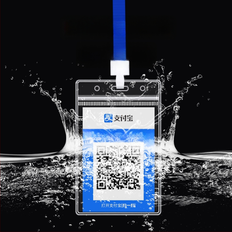 Suport PVC pentru etichetă cu cod QR – rezistent la apă, stil modern minimalist