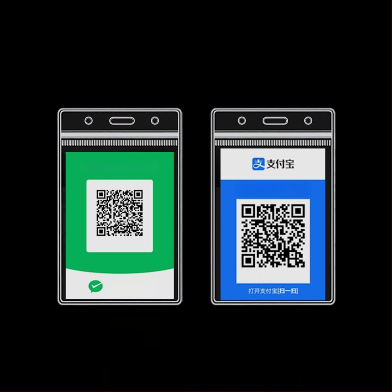 Suport PVC pentru etichetă cu cod QR – rezistent la apă, stil modern minimalist