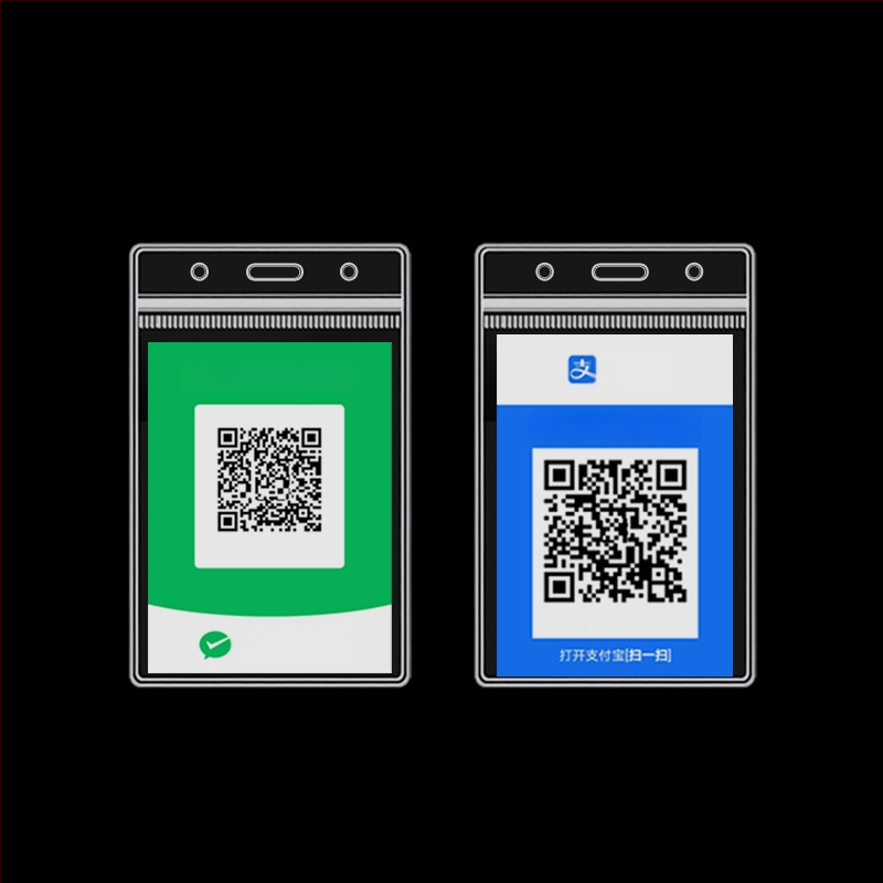 Suport PVC pentru etichetă cu cod QR – rezistent la apă, stil modern minimalist