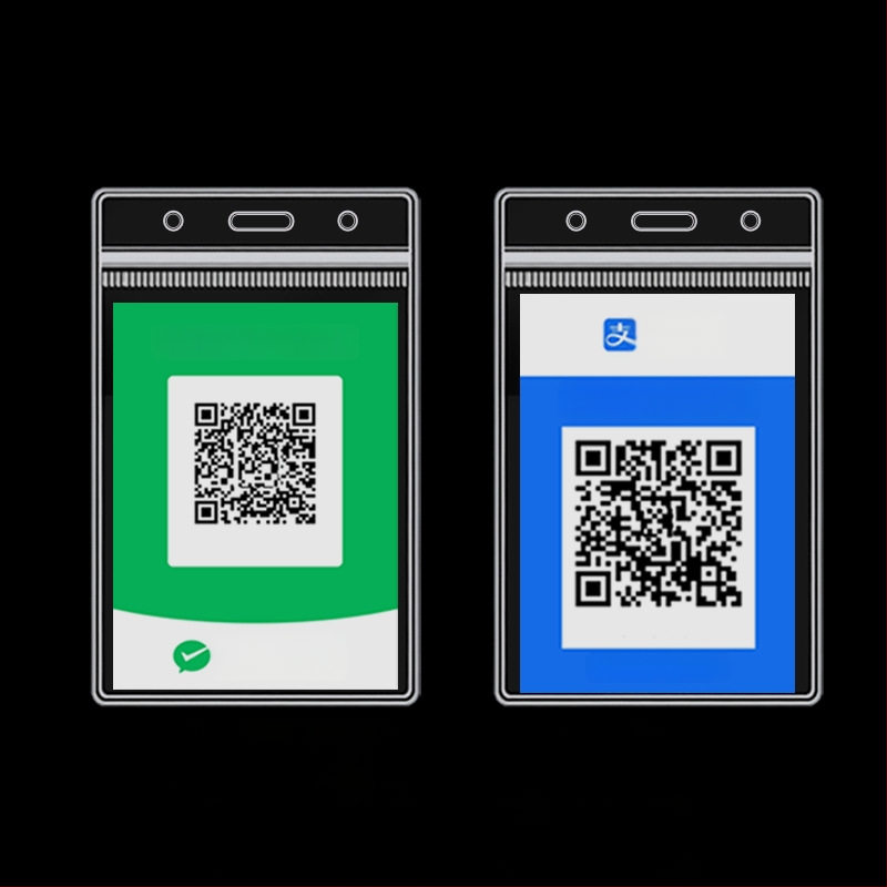 Suport PVC pentru etichetă cu cod QR – rezistent la apă, stil modern minimalist