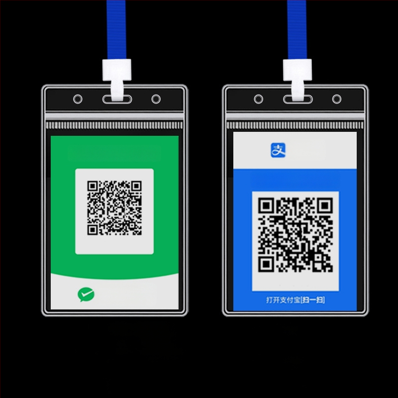 Suport PVC pentru etichetă cu cod QR – rezistent la apă, stil modern minimalist