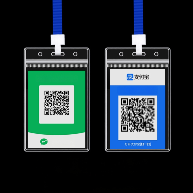 Suport PVC pentru etichetă cu cod QR – rezistent la apă, stil modern minimalist