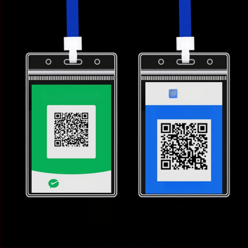 Suport PVC pentru etichetă cu cod QR – rezistent la apă, stil modern minimalist