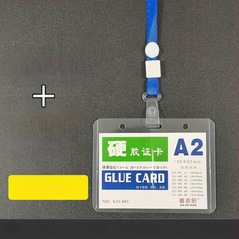 Carcasa pentru card cu șnur pentru expoziții – Cod de test pentru acid nucleic, abonament de intrare, badge de student – plastic, stil simplu