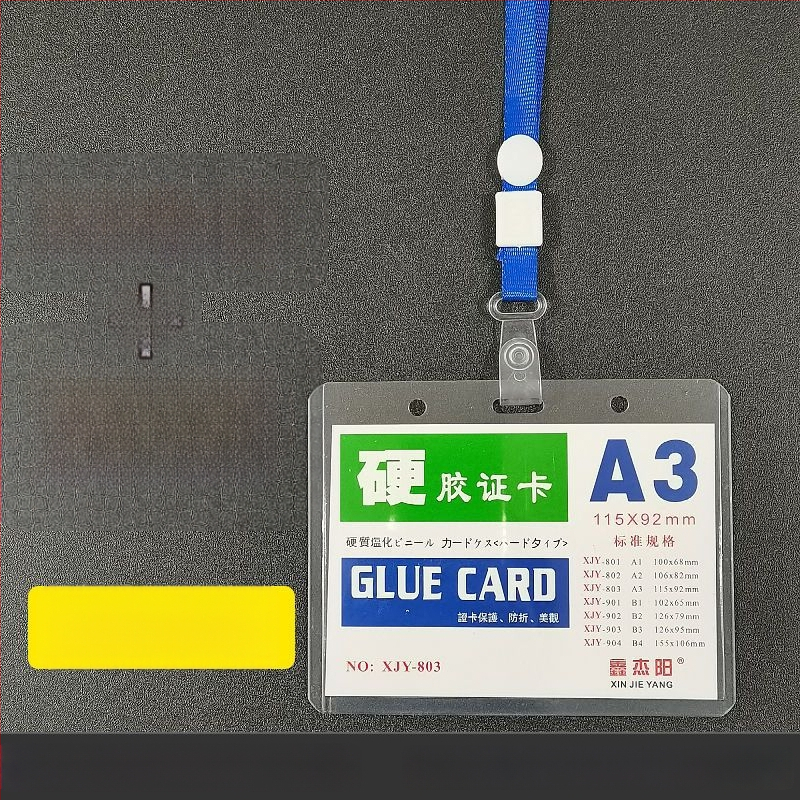 Carcasa pentru card cu șnur pentru expoziții – Cod de test pentru acid nucleic, abonament de intrare, badge de student – plastic, stil simplu