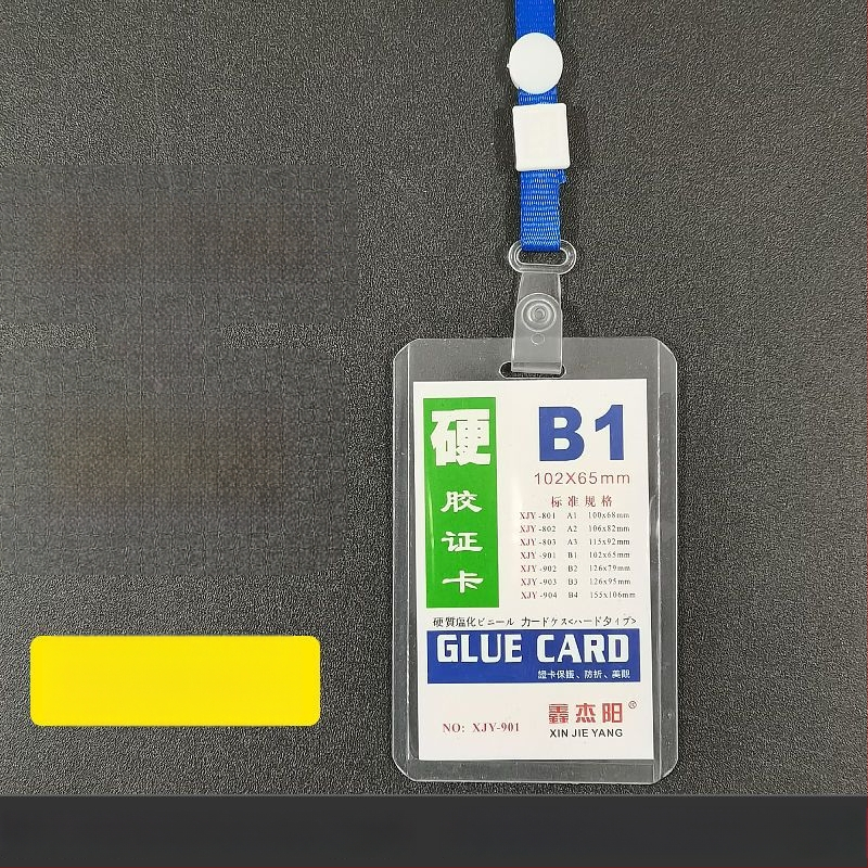 Carcasa pentru card cu șnur pentru expoziții – Cod de test pentru acid nucleic, abonament de intrare, badge de student – plastic, stil simplu