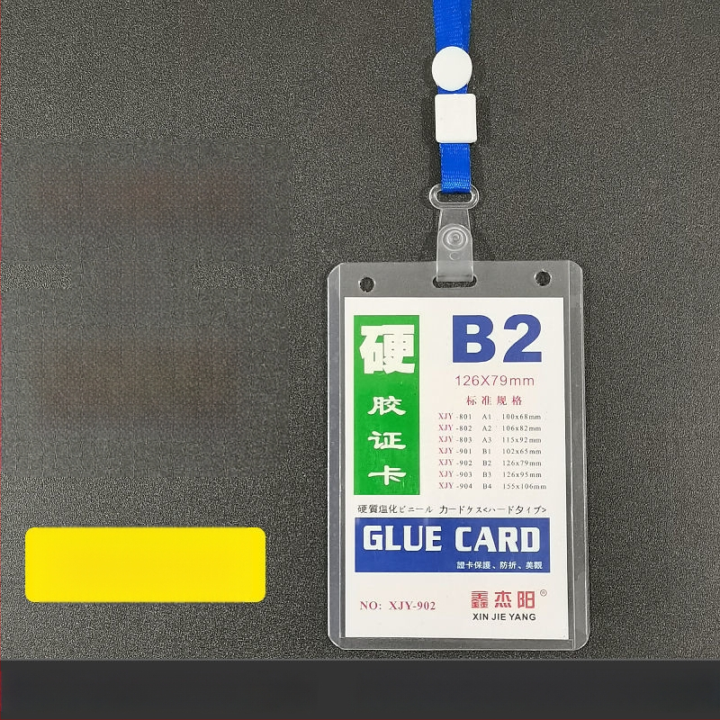 Carcasa pentru card cu șnur pentru expoziții – Cod de test pentru acid nucleic, abonament de intrare, badge de student – plastic, stil simplu